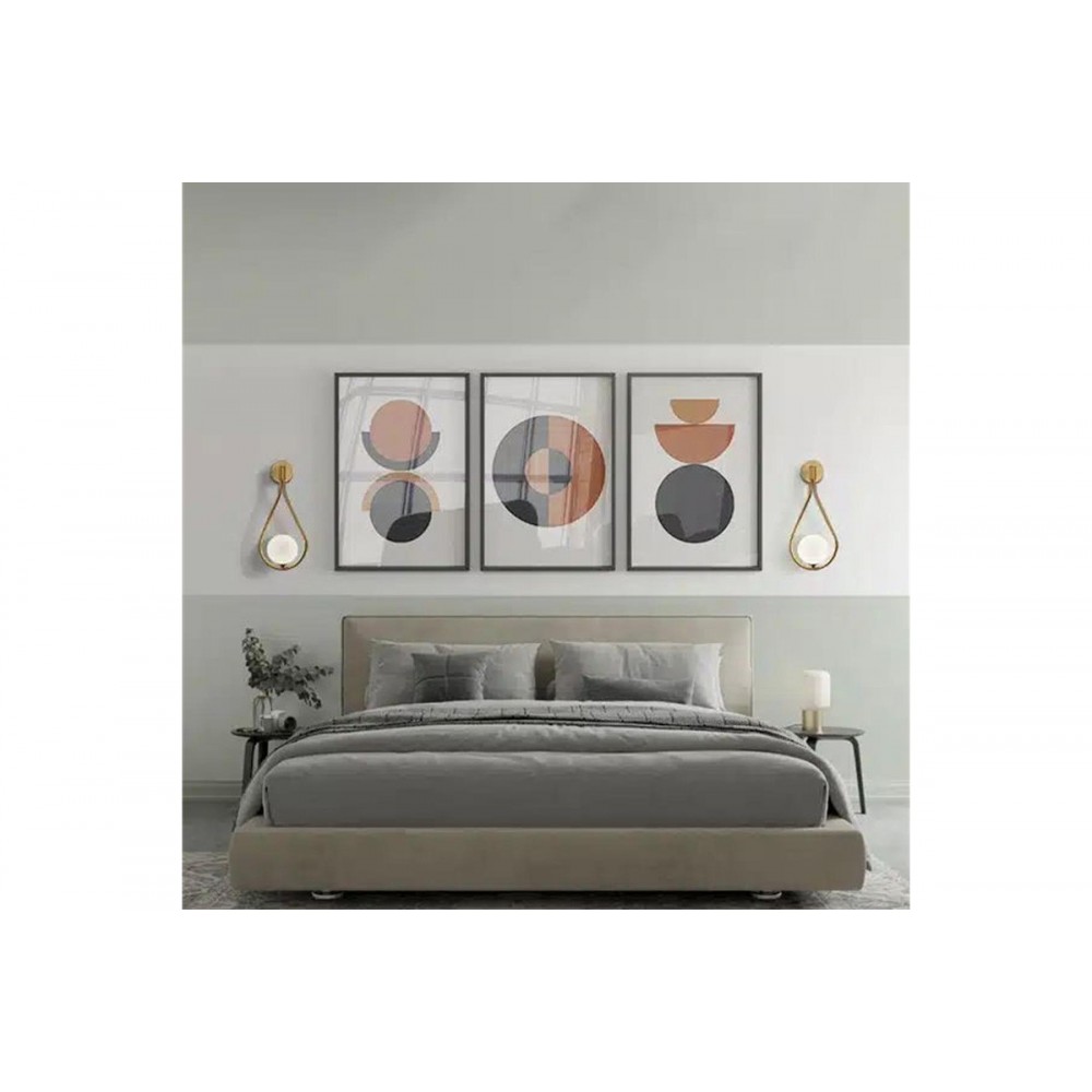 Φωτιστικό τοίχου-απλίκα "TEARY" από μέταλλο σε χρώμα χρυσό/λευκό 16x12x37