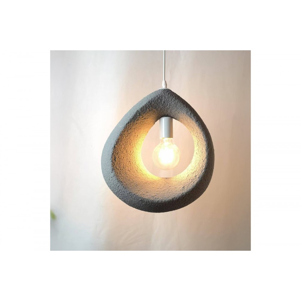 Φωτιστικό οροφής "FERCLYN" από ps σε χρώμα ανοιχτό γκρι 32x24x35