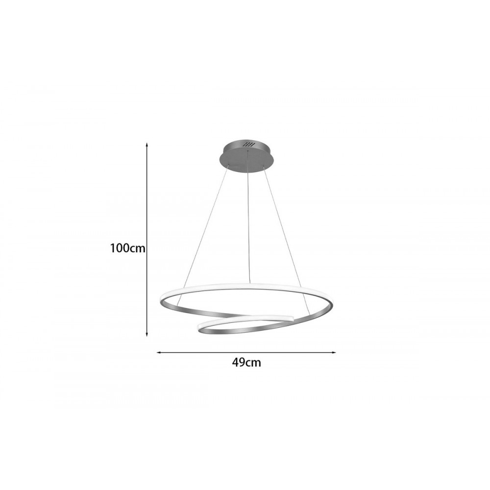 Φωτιστικό οροφής "REXON" led από μέταλλο σε χρώμα χρυσό Φ49x12