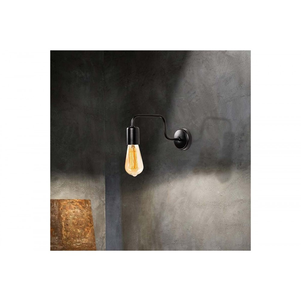 Απλίκα "KERQUIN" led από μέταλλο σε χρώμα μαύρο 28x10x11