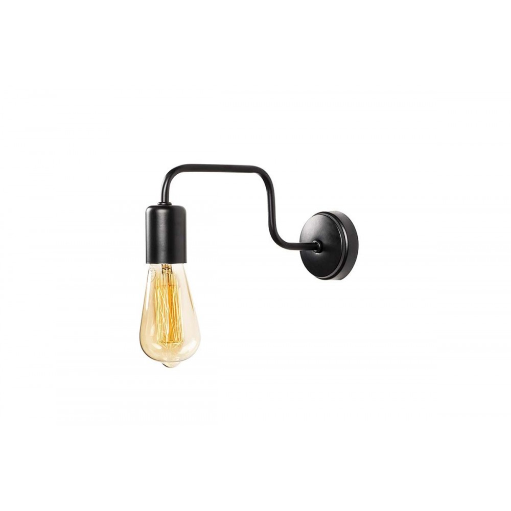 Απλίκα "KERQUIN" led από μέταλλο σε χρώμα μαύρο 28x10x11