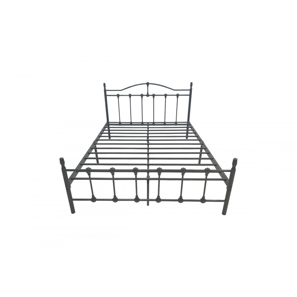 Κρεβάτι "WOTSO" από μέταλλο σε χρώμα μαύρο 150x200
