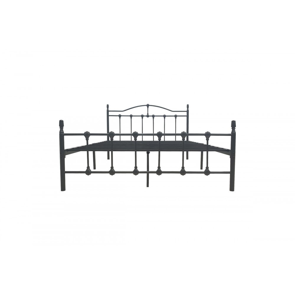 Κρεβάτι "WOTSO" από μέταλλο σε χρώμα μαύρο 150x200