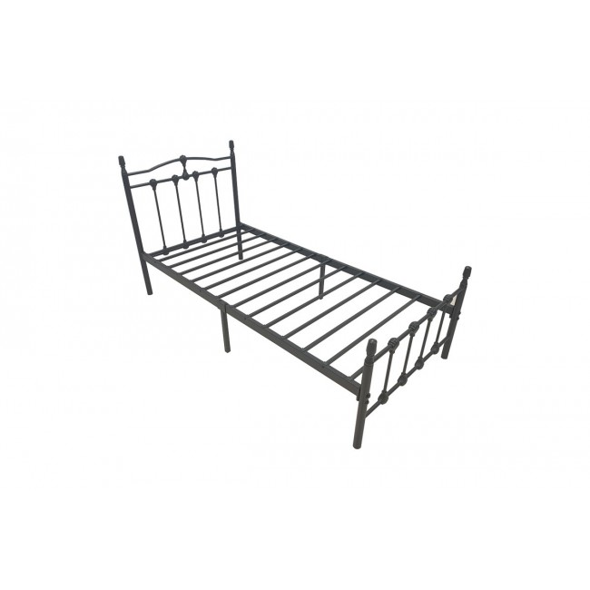 Κρεβάτι "WOTSO" από μέταλλο σε χρώμα μαύρο 90x190