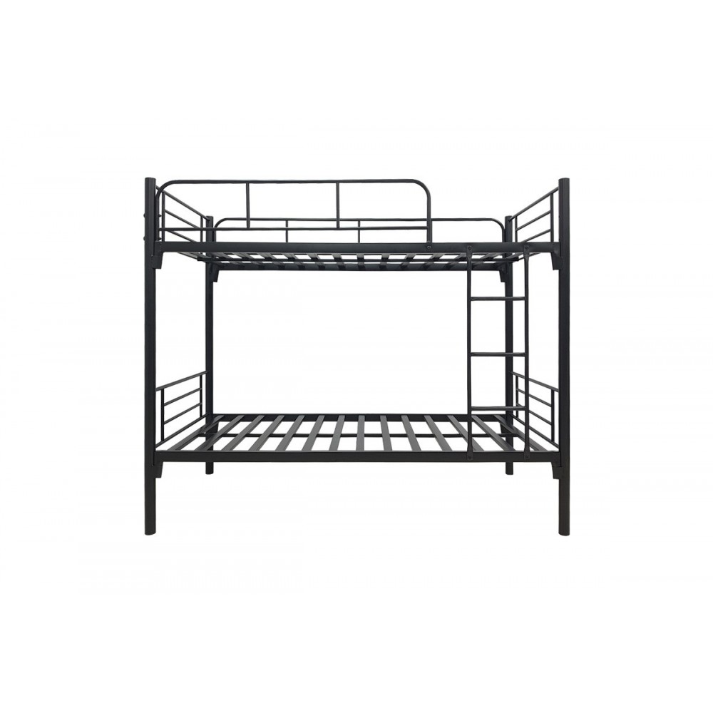 Κρεβάτι-κουκέτα "BELIT" από μέταλλο σε χρώμα μαύρο 90x190