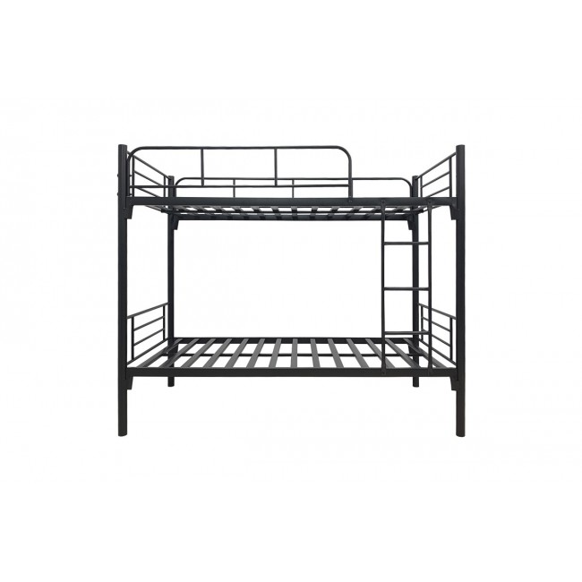 Κρεβάτι-κουκέτα "BELIT" από μέταλλο σε χρώμα μαύρο 90x190