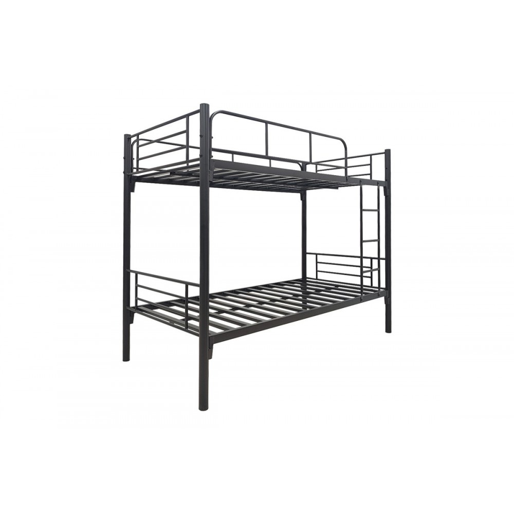 Κρεβάτι-κουκέτα "BELIT" από μέταλλο σε χρώμα μαύρο 90x190