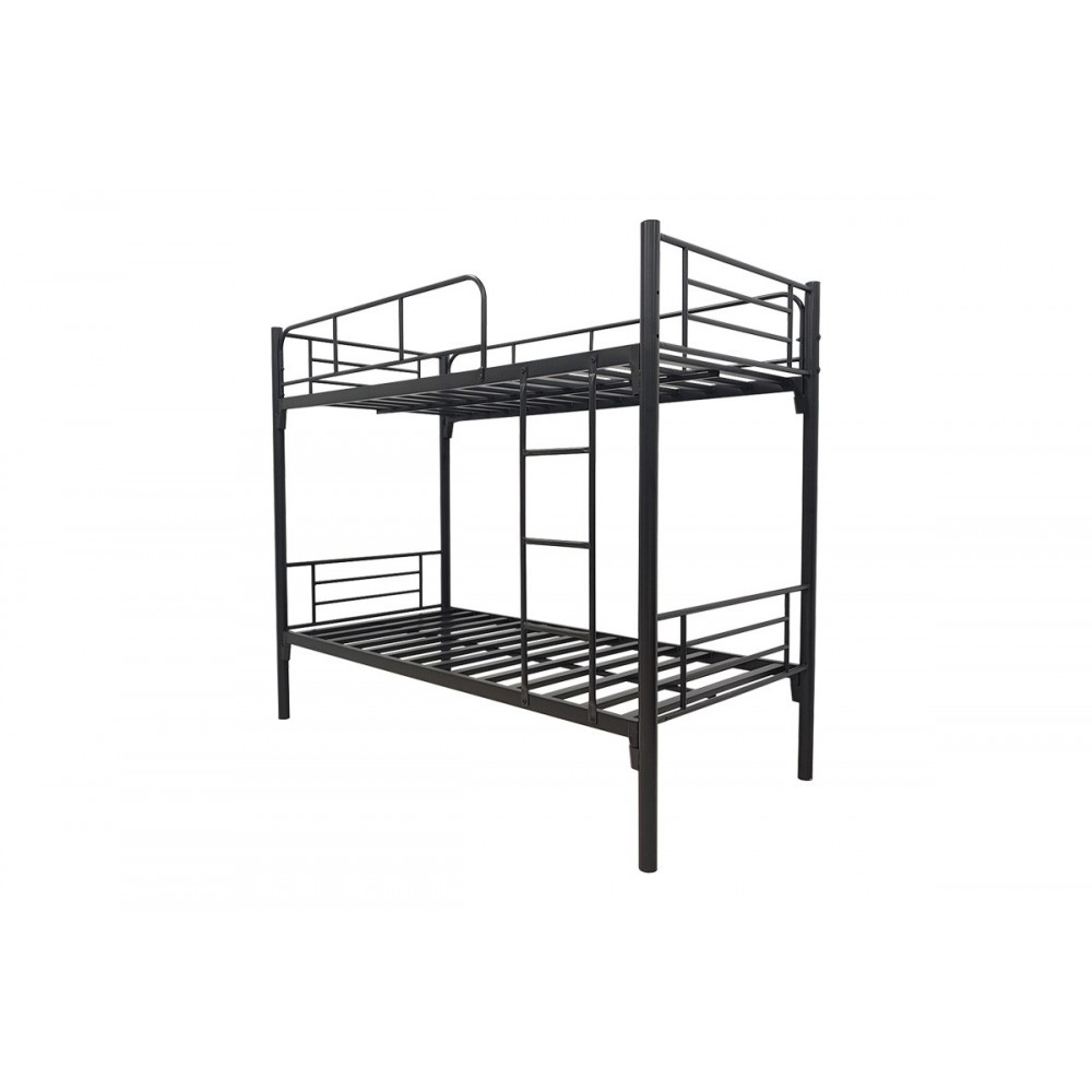 Κρεβάτι-κουκέτα "BELIT" από μέταλλο σε χρώμα μαύρο 90x190