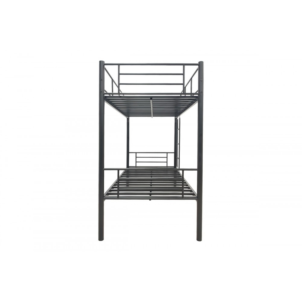 Κρεβάτι-κουκέτα "BELIT" από μέταλλο σε χρώμα μαύρο 90x190