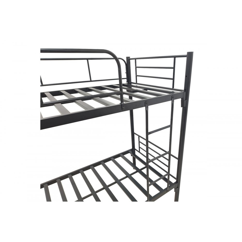 Κρεβάτι-κουκέτα "BELIT" από μέταλλο σε χρώμα μαύρο 90x190