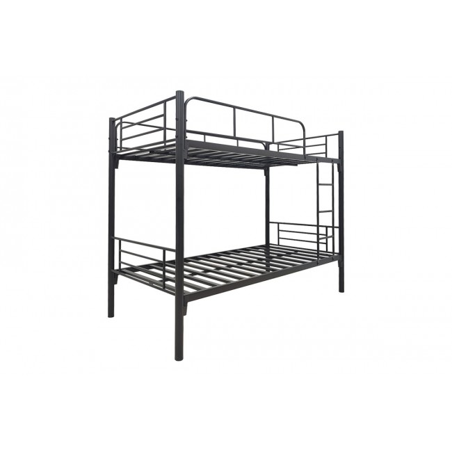 Κρεβάτι-κουκέτα "BELIT" από μέταλλο σε χρώμα μαύρο 90x190