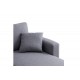 Γωνιακός καναπές "KAMORE" αναστρέψιμος από ύφασμα σε χρώμα γκρι 223x146x85