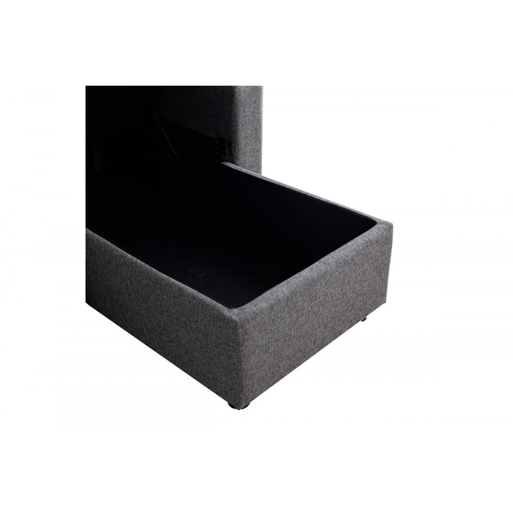 Γωνιακός καναπές "KAMORE" αναστρέψιμος από ύφασμα σε χρώμα ανθρακί 223x146x85