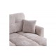 Γωνιακός καναπές-κρεβάτι "COMFIE" αναστρέψιμος από ύφασμα σε χρώμα μπεζ 267x159x97