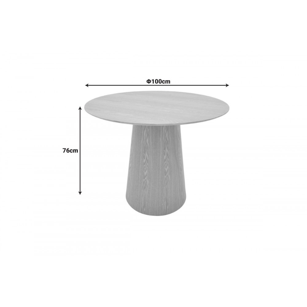 Tραπέζι "DONDA" από mdf σε χρώμα μαύρο Φ100x76