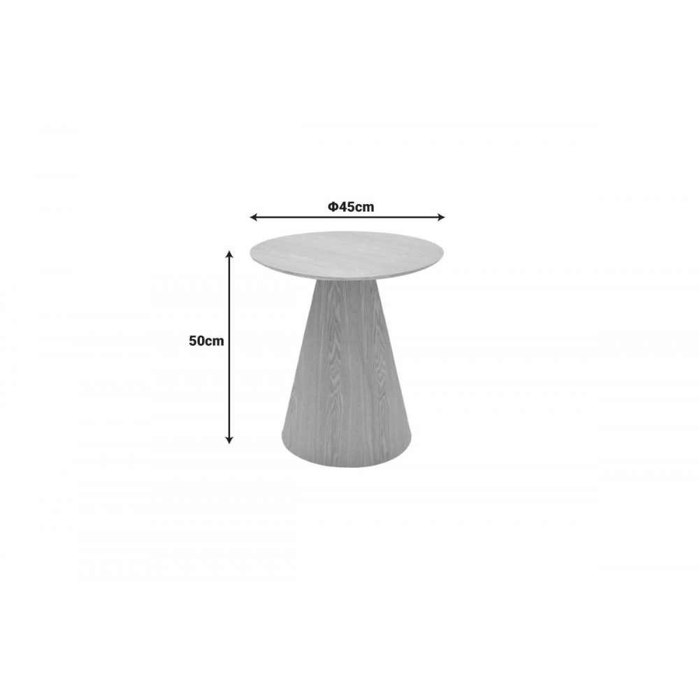 Βοηθητικό τραπέζι "DONDA" από mdf σε χρώμα καρυδί Φ45x50