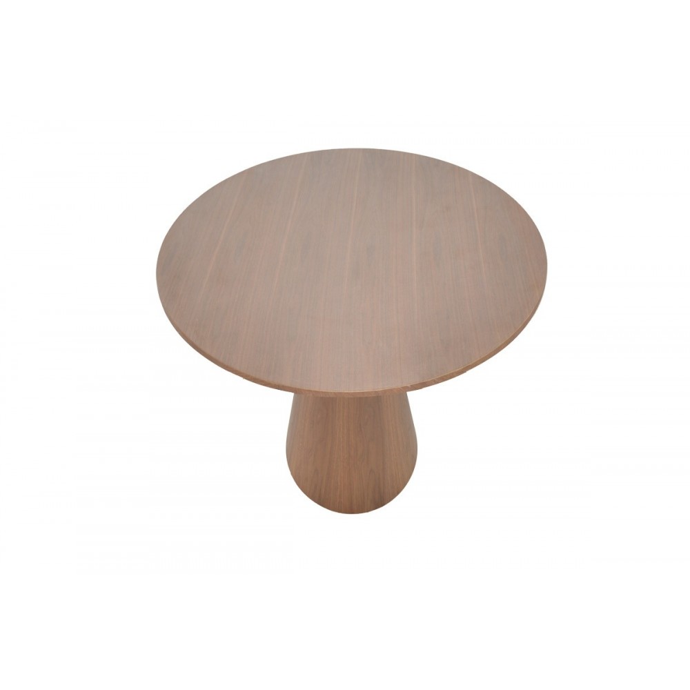 Tραπέζι "DONDA" από mdf σε χρώμα καρυδί Φ100x76