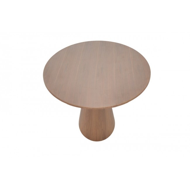 Tραπέζι "DONDA" από mdf σε χρώμα καρυδί Φ100x76