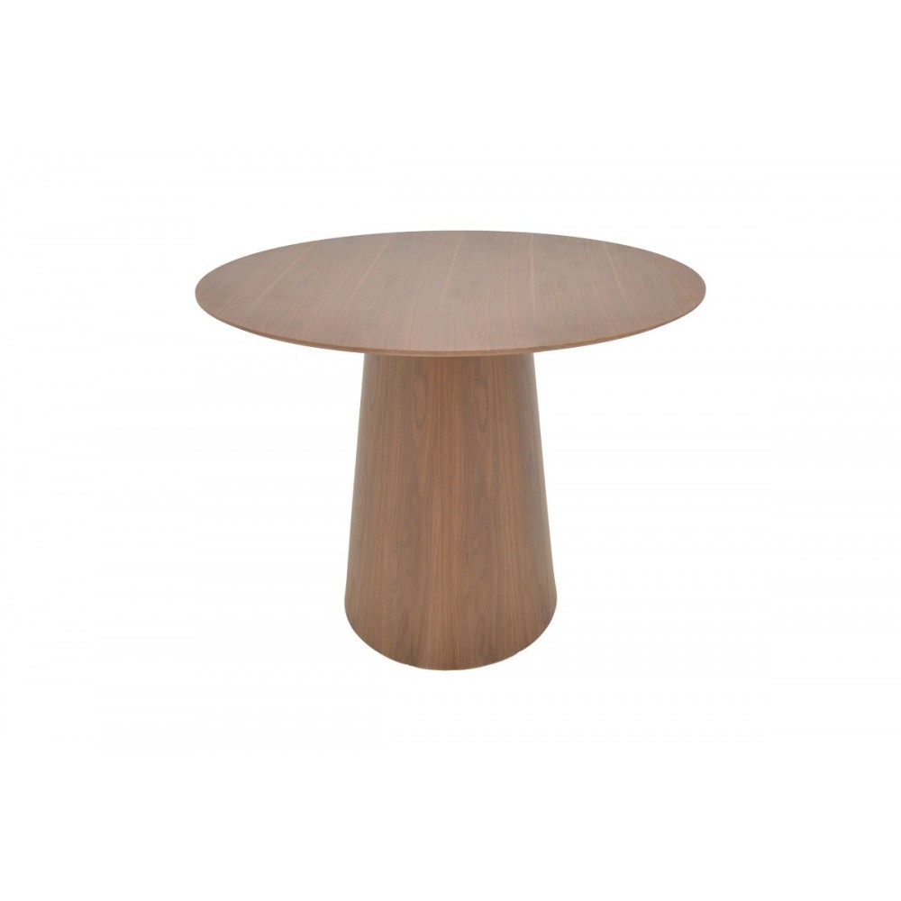 Tραπέζι "DONDA" από mdf σε χρώμα καρυδί Φ100x76