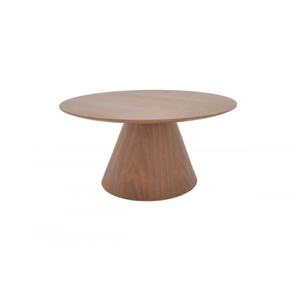 Tραπέζια σαλονιού "DONDA" 2τμχ από mdf σε χρώμα καρυδί Φ80x45