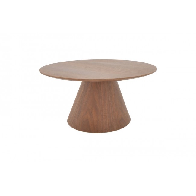 Tραπέζια σαλονιού "DONDA" 2τμχ από mdf σε χρώμα καρυδί Φ80x45