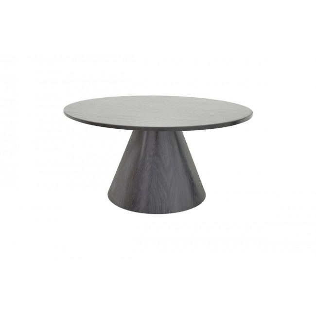 Tραπέζια σαλονιού "DONDA" 2τμχ από mdf σε χρώμα μαύρο Φ80x45