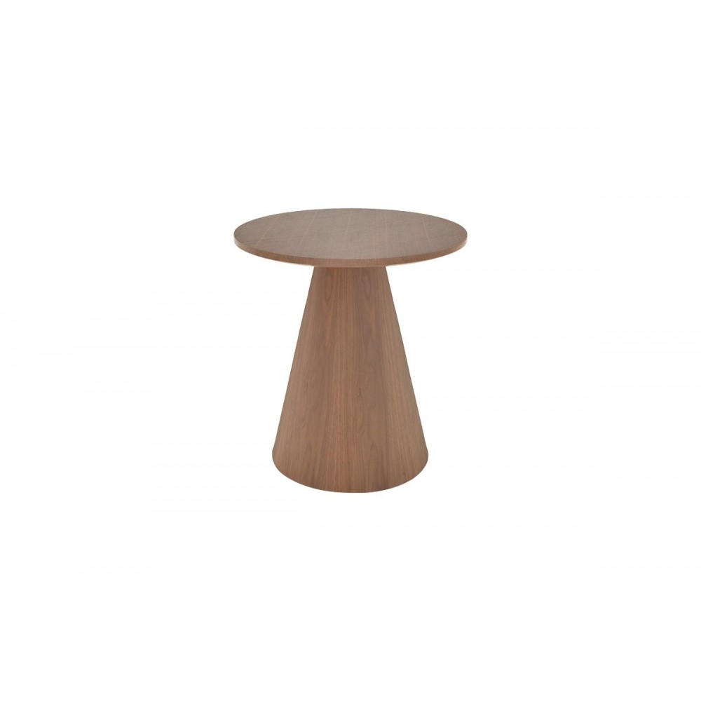 Tραπέζια σαλονιού "DONDA" 2τμχ από mdf σε χρώμα καρυδί Φ60x40