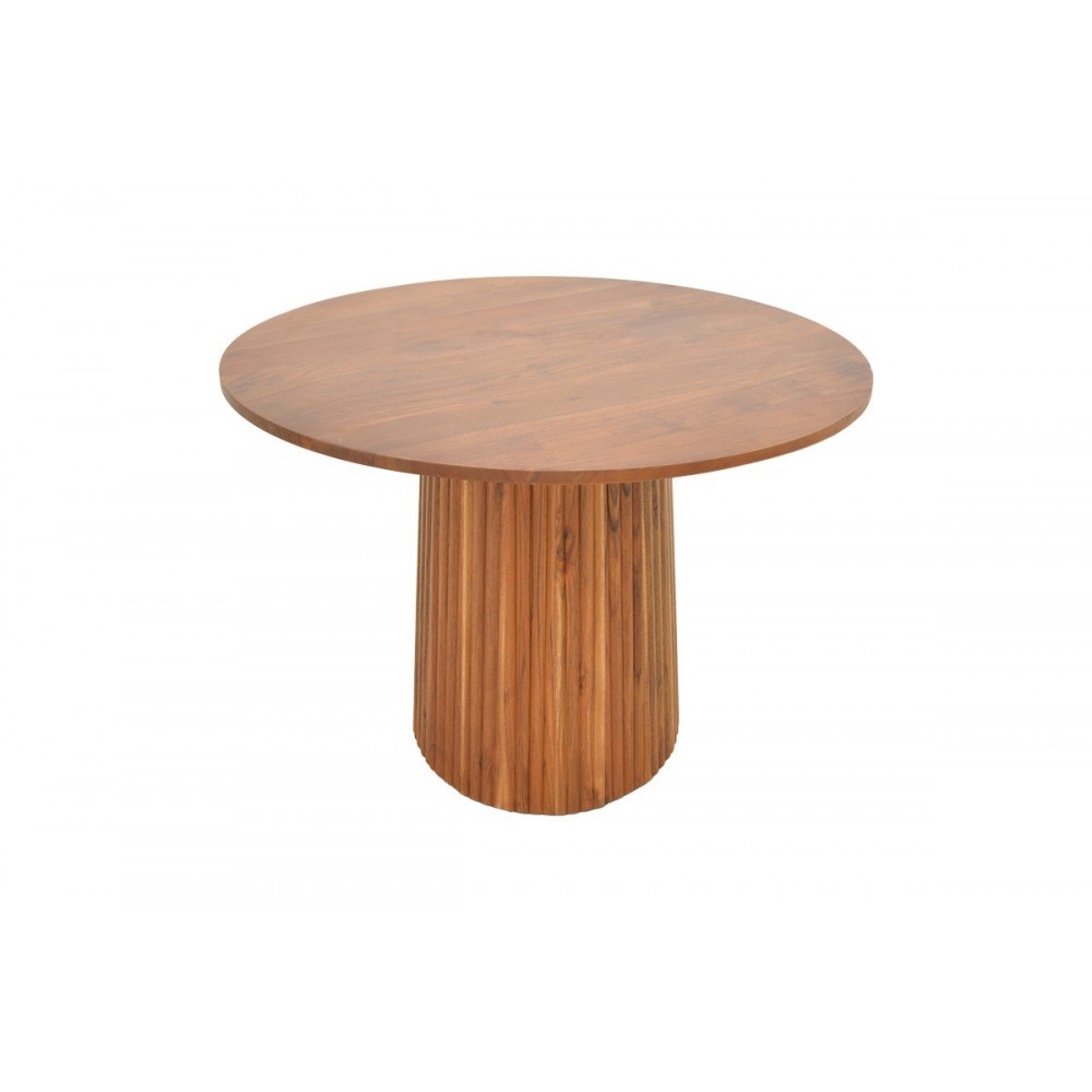 Τραπέζι "TULLY" από ξύλο σε χρώμα καρυδί Φ120x75