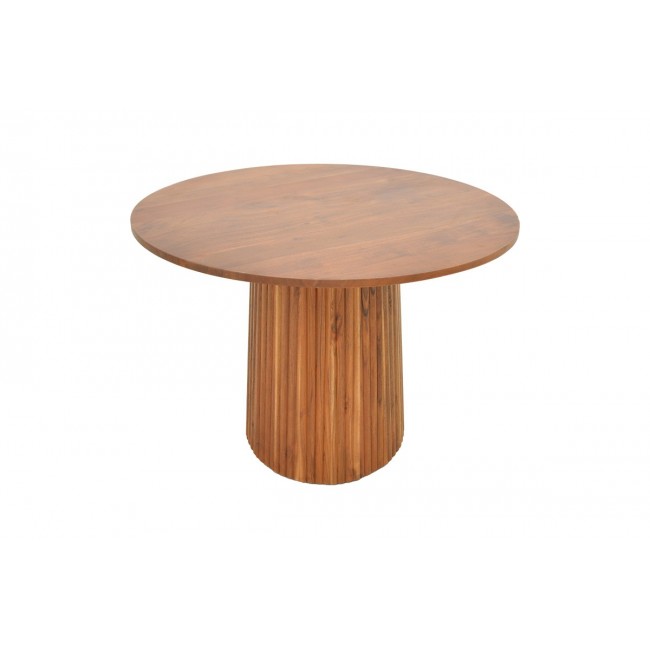 Τραπέζι "TULLY" από ξύλο σε χρώμα καρυδί Φ120x75