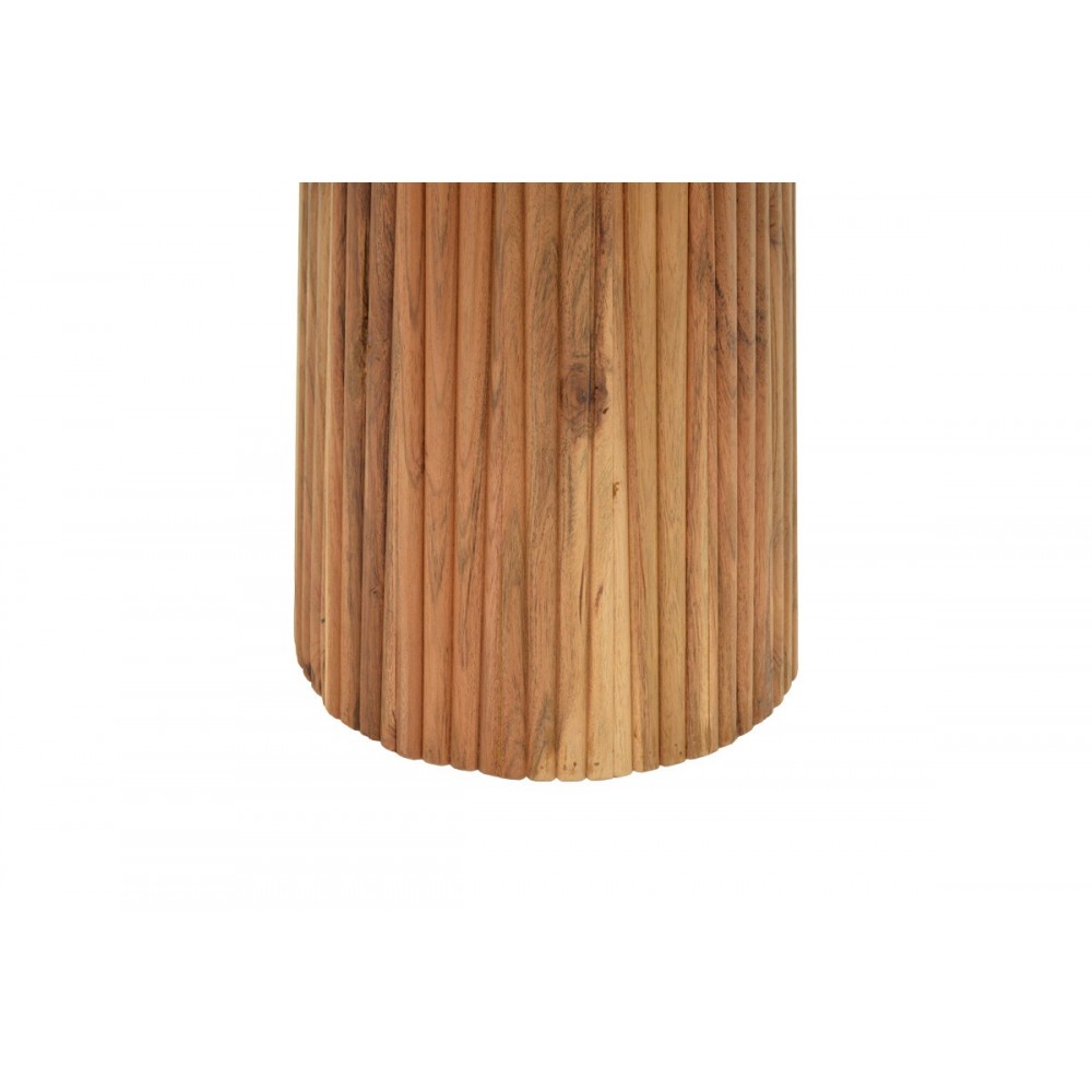 Τραπέζι "TULLY" από ξύλο σε χρώμα καρυδί Φ120x75