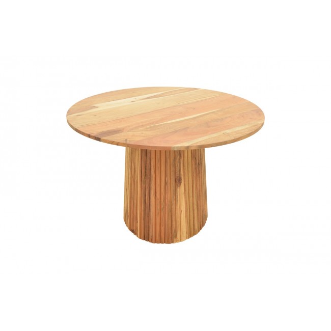 Τραπέζι "TULLY" από ξύλο σε χρώμα φυσικό Φ120x75