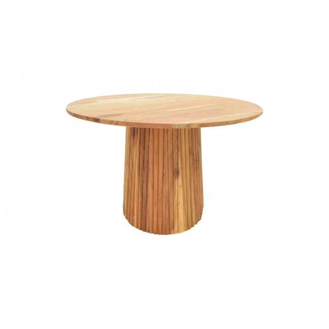 Τραπέζι "TULLY" από ξύλο σε χρώμα φυσικό Φ120x75