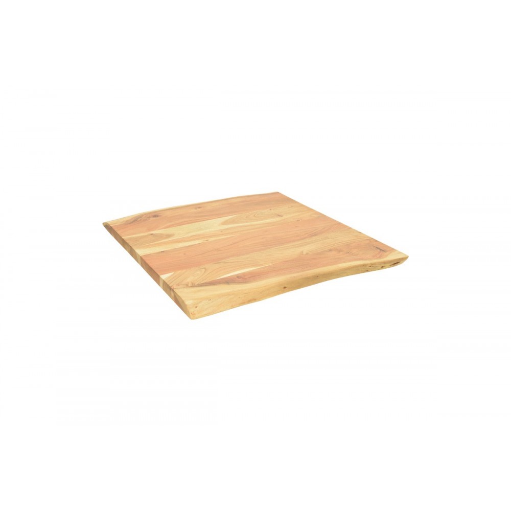 Επιφάνεια τραπεζιού "POZIER" από ξύλο σε χρώμα φυσικό 80x80x4