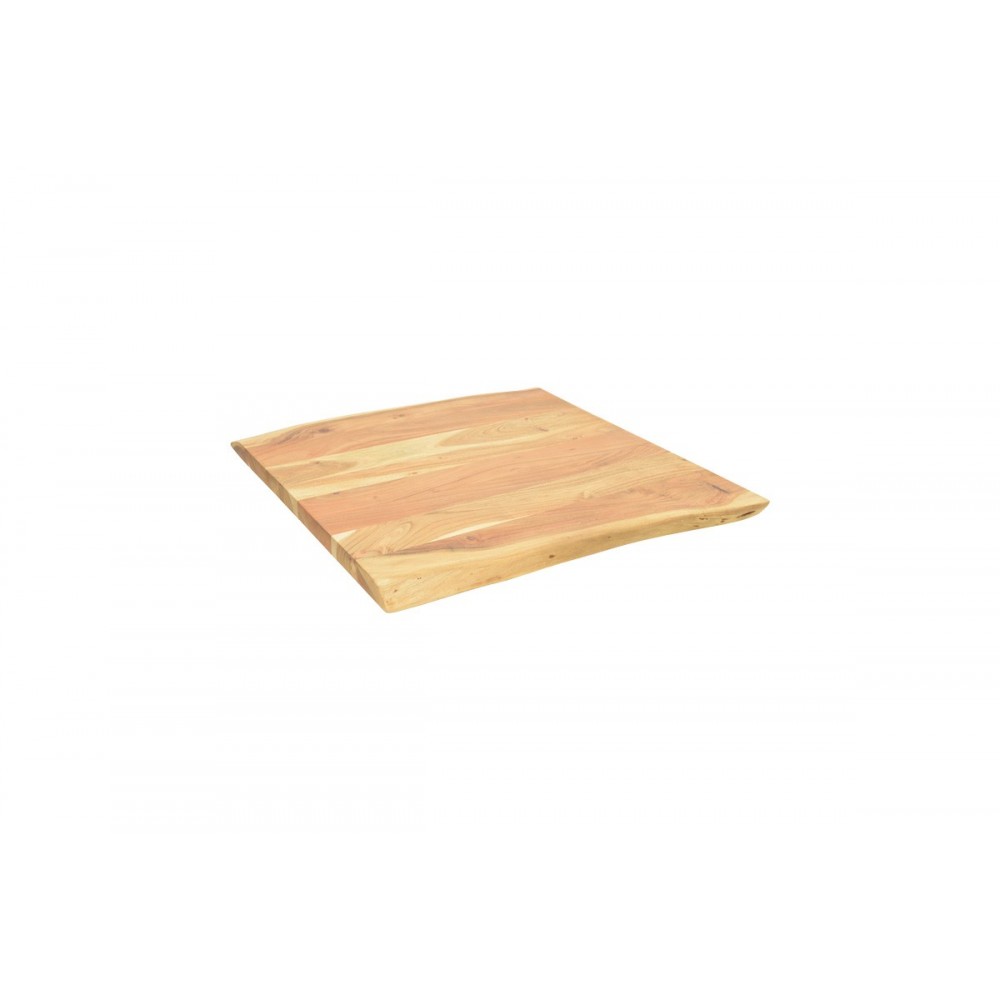 Επιφάνεια τραπεζιού "POZIER" από ξύλο σε χρώμα φυσικό 70x70x4