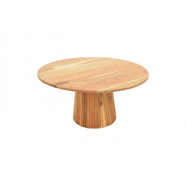 Τραπέζι σαλονιού "CANICULE II" από ξύλο σε χρώμα φυσικό Φ80x40