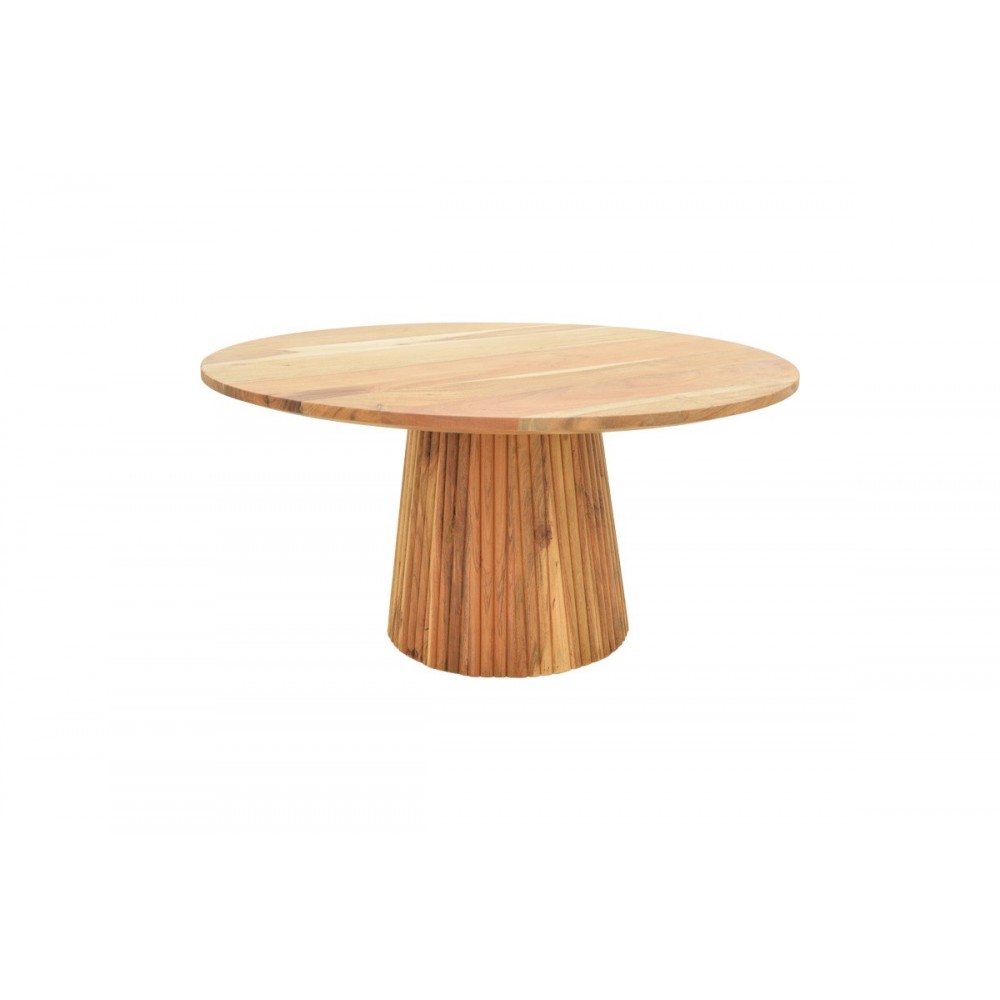 Τραπέζι σαλονιού "CANICULE II" από ξύλο σε χρώμα φυσικό Φ80x40