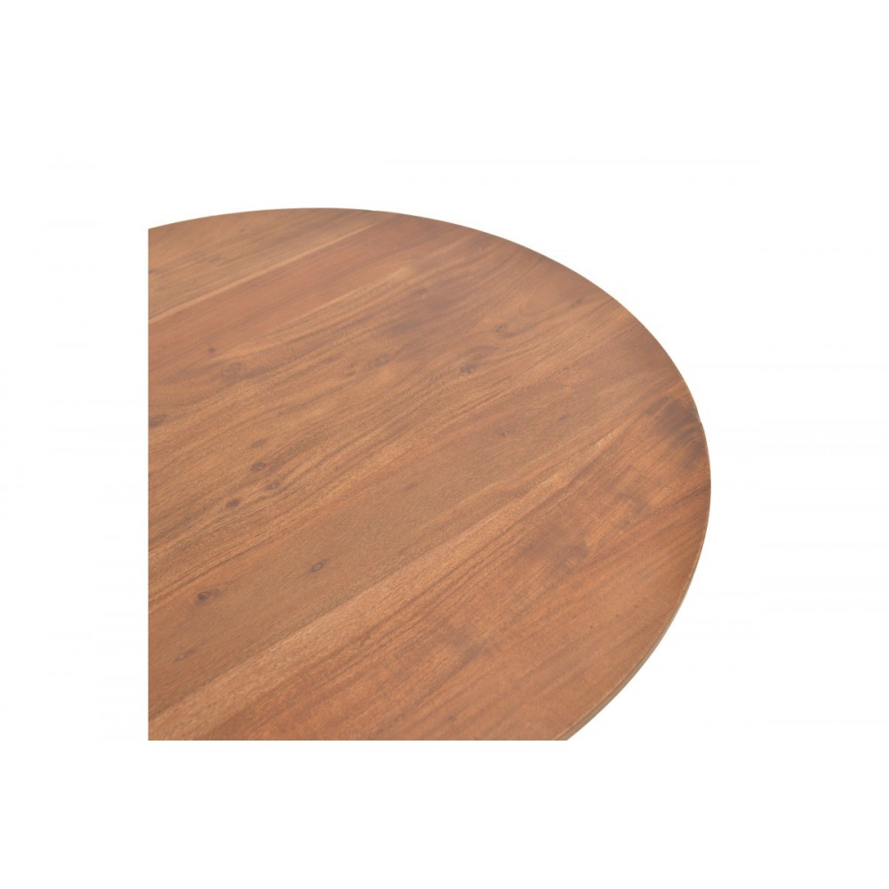 Τραπέζι σαλονιού "CANICULE II" από ξύλο σε χρώμα καρυδί Φ80x40