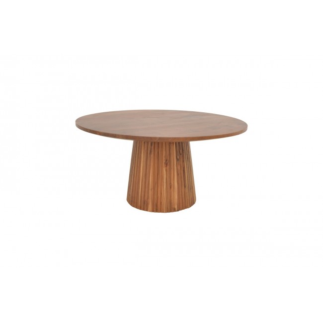 Τραπέζι σαλονιού "CANICULE II" από ξύλο σε χρώμα καρυδί Φ80x40