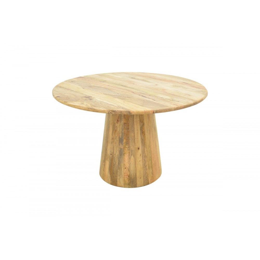 Τραπέζι "RAHMA I" από ξύλο σε χρώμα φυσικό Φ120x77