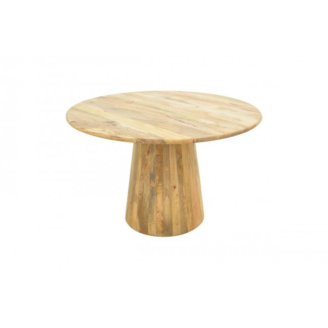 Τραπέζι "RAHMA I" από ξύλο σε χρώμα φυσικό Φ120x77