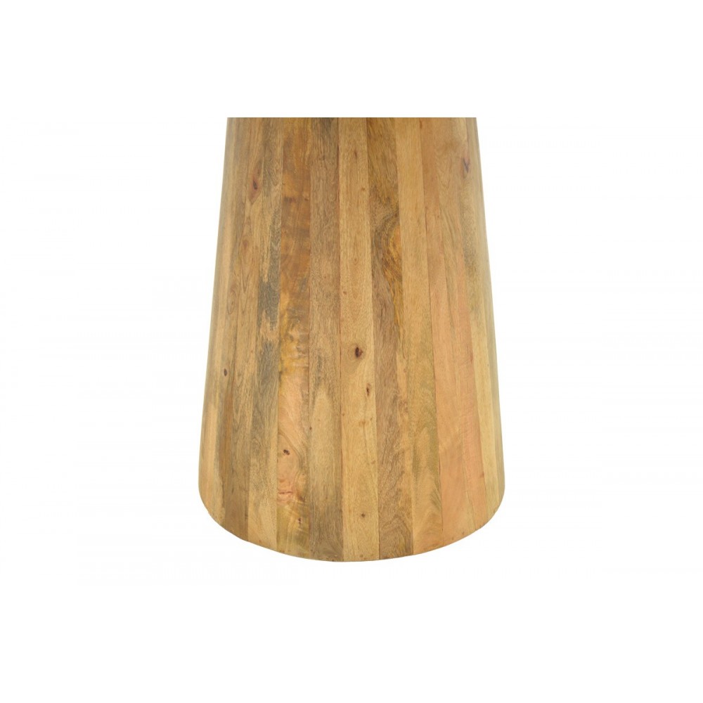 Τραπέζι "RAHMA I" από ξύλο σε χρώμα φυσικό Φ120x77