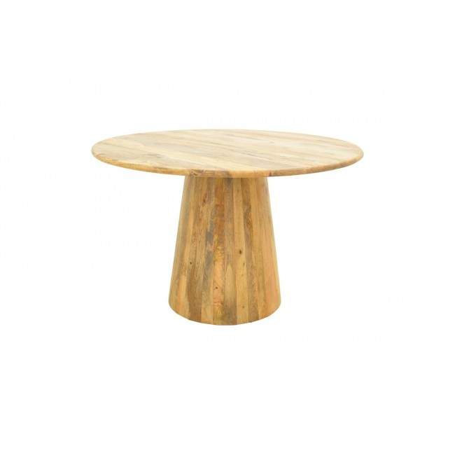 Τραπέζι "RAHMA I" από ξύλο σε χρώμα φυσικό Φ120x77