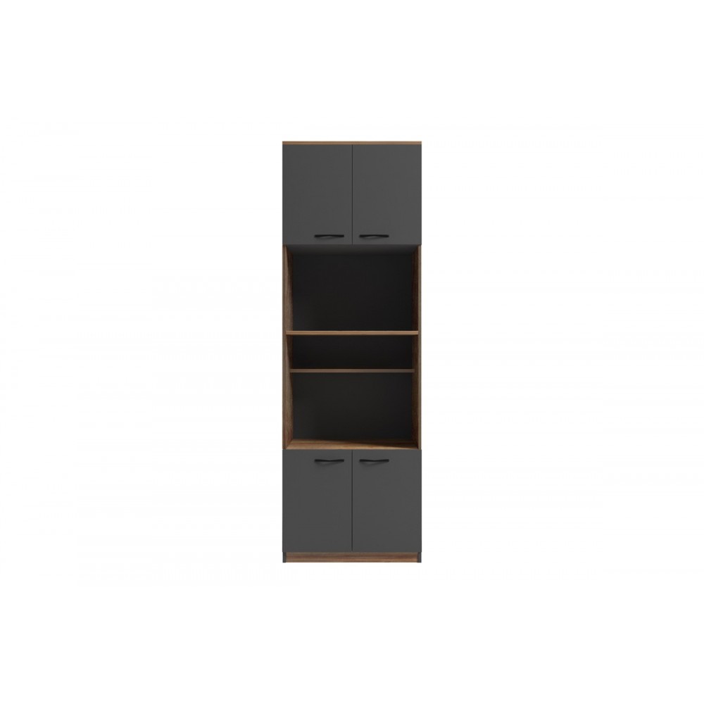 Ντουλάπα κουζίνας "ROWAN" σε χρώμα oak/ανθρακί 60x42x182