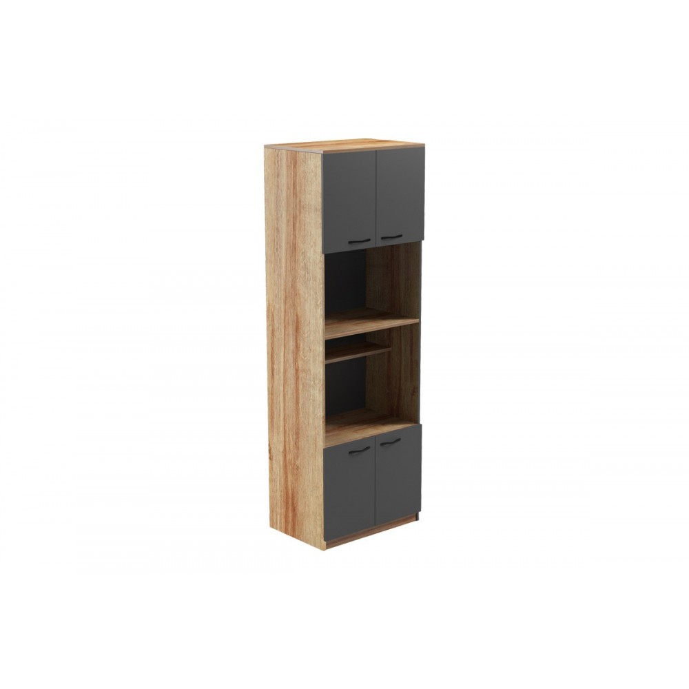 Ντουλάπα κουζίνας "ROWAN" σε χρώμα oak/ανθρακί 60x42x182
