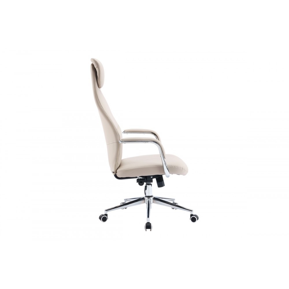 Καρέκλα γραφείου "FERKA" από pu/μέταλλο σε χρώμα μπεζ 64x71x120-128