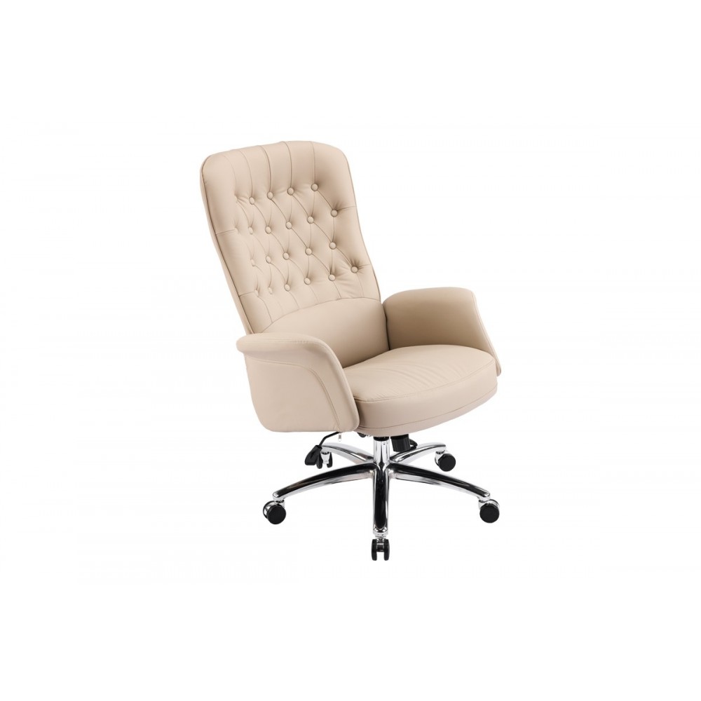 Καρέκλα γραφείου "KALINE" από pu σε χρώμα μπεζ 69x79x115-123