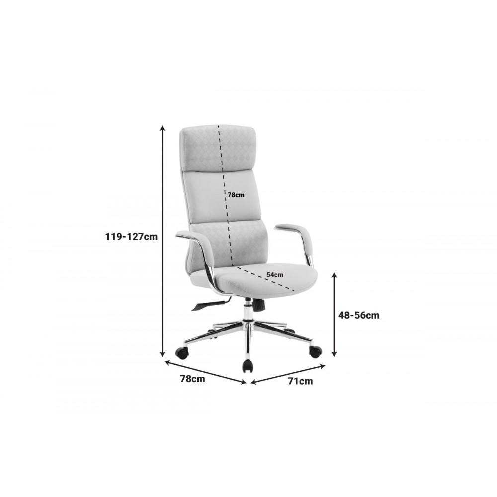 Καρέκλα γραφείου "BENDONA" από pu σε χρώμα μπεζ 71x78x119-127