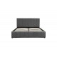 Κρεβάτι "SNUGGLE" από βελούδο σε χρώμα ανθρακί 168x212x100