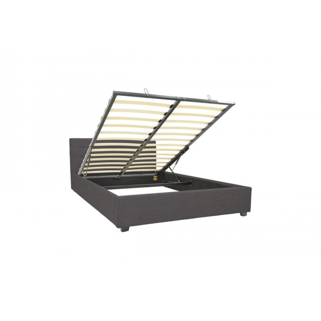 Κρεβάτι "MOLITO" από ύφασμα σε χρώμα ανθρακί 168x214x91