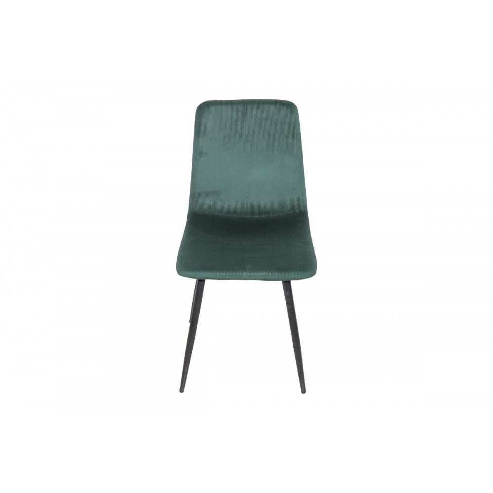 Τραπεζαρία 5τμχ "BALOU-GRATO" από mdf/ύφασμα σε χρώμα μαύρο/κυπαρισσί Φ120x73